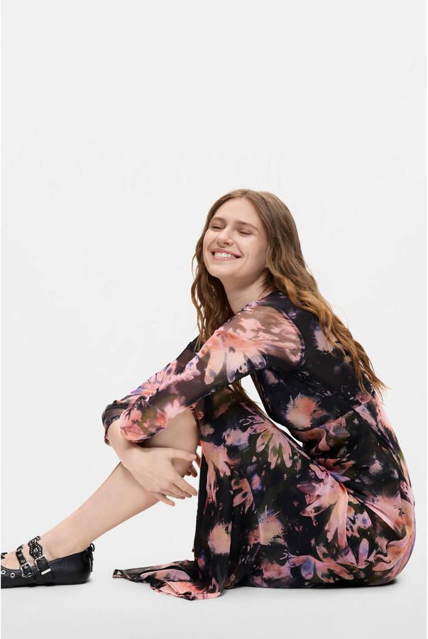 Desigual midi jurk met print meerkleurig - Foto 2