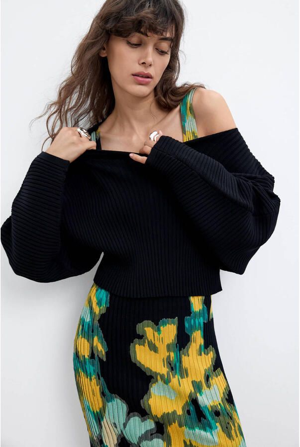Desigual midi jurk met print zwart - Foto 2