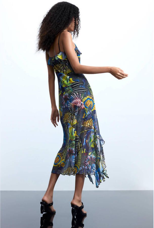 Desigual midi jurk multi