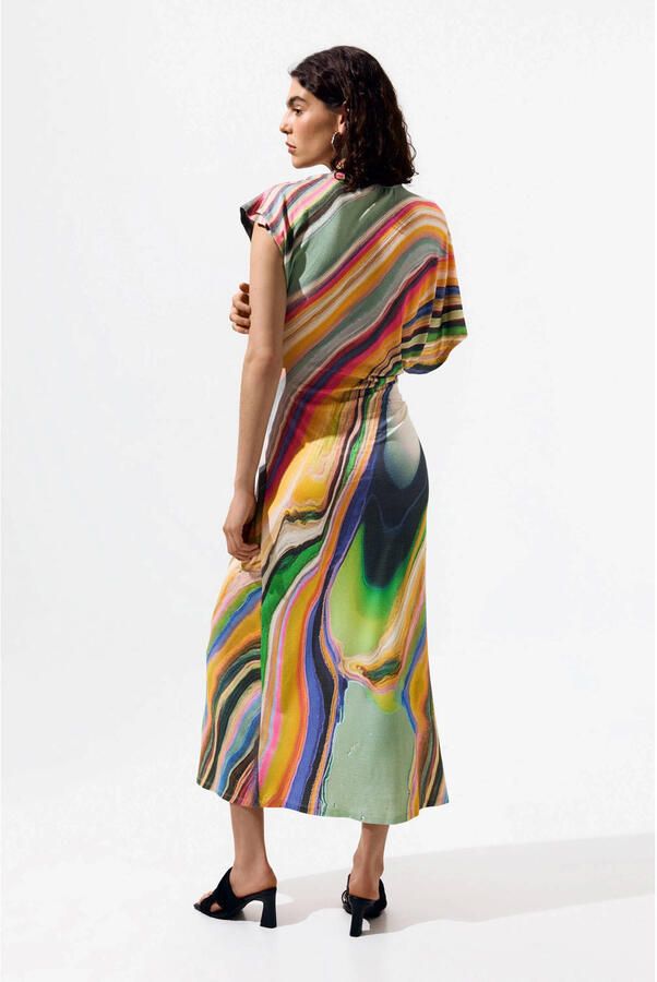 Desigual midi jurk multi - Foto 3
