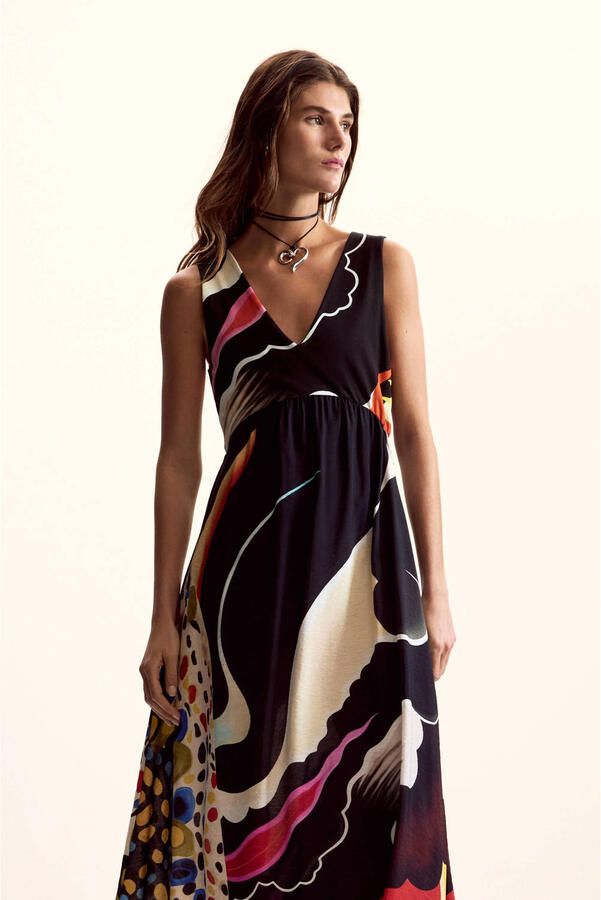 Desigual Lange Jurk JAPAN OPART LACROIX - Foto 3