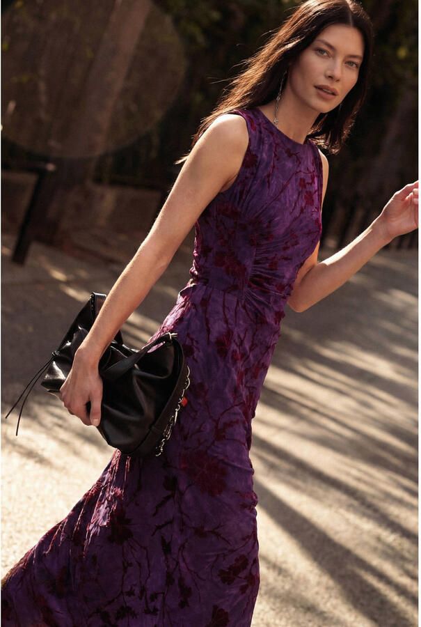 Desigual midi jurk paars