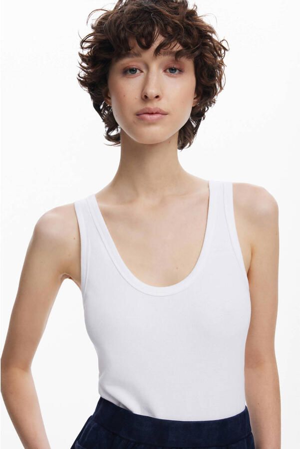 Desigual Blauwe Mouwloze Jurk met Voorzakken Blue Dames - Foto 2