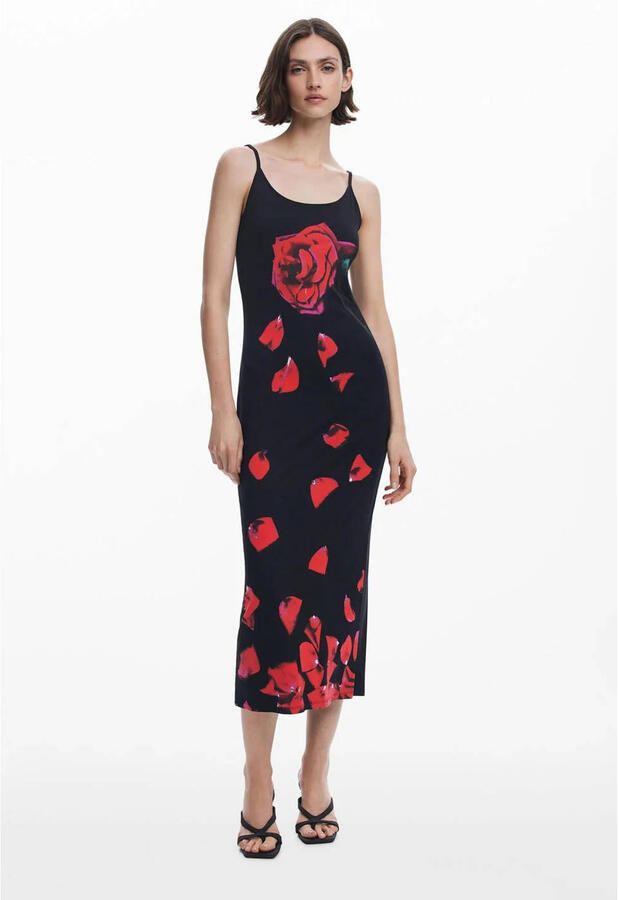 Desigual midi jurk zwart