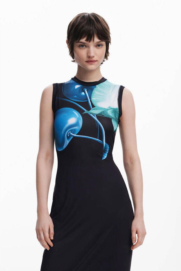 Desigual midi jurk zwart