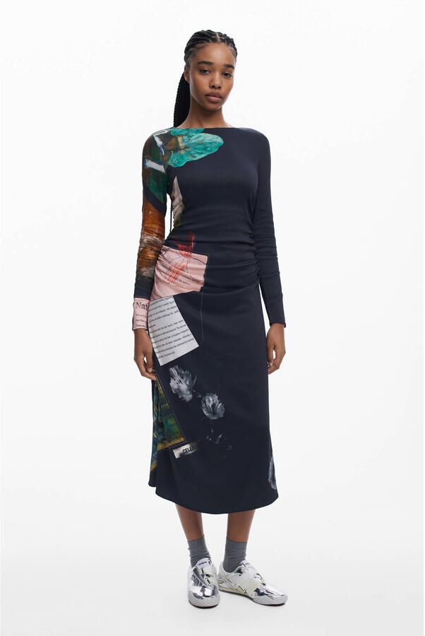 Desigual Lange Jurk VEST_PATCH_FIONA 25WWVW08