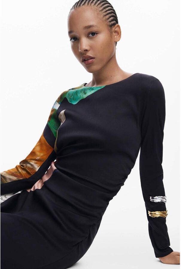 Desigual Lange Jurk VEST_PATCH_FIONA 25WWVW08 - Foto 2