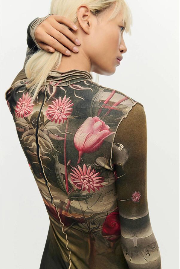 Desigual midi jurk zwart - Foto 2