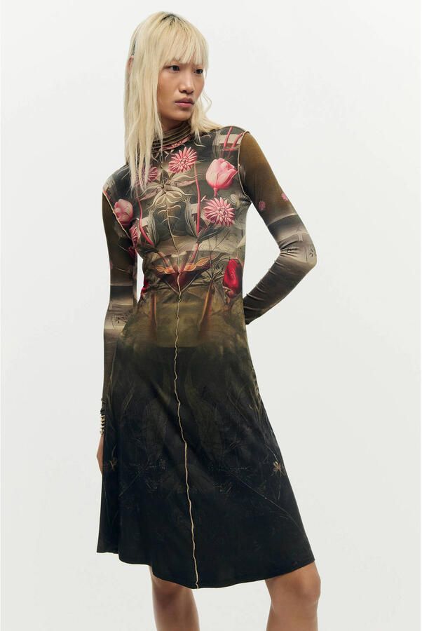 Desigual midi jurk zwart