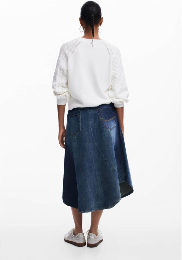 Desigual midi rok medium blue denim - Foto 2