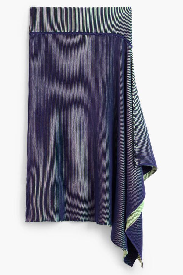 Desigual midi rok met print blauw