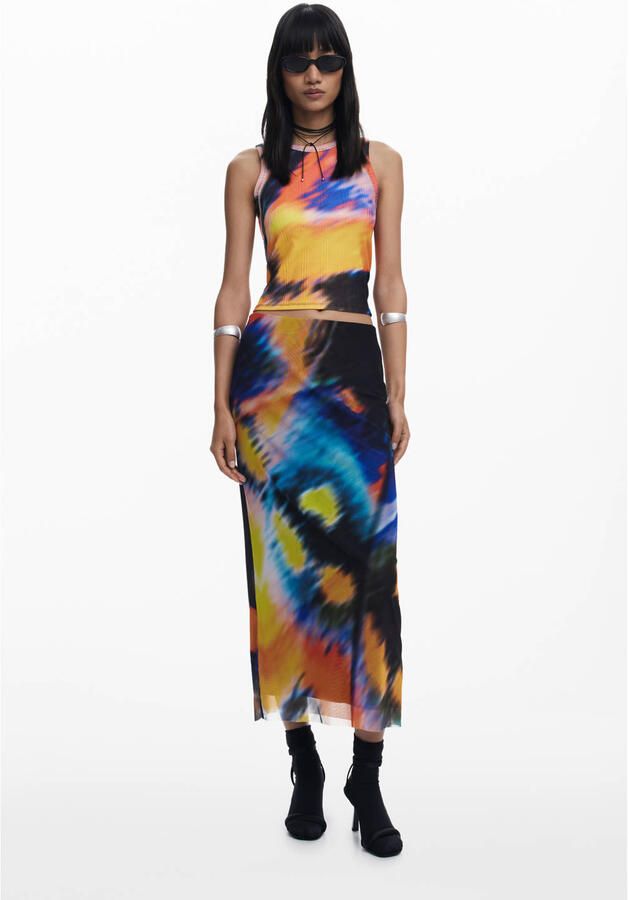 Desigual midi rok multi