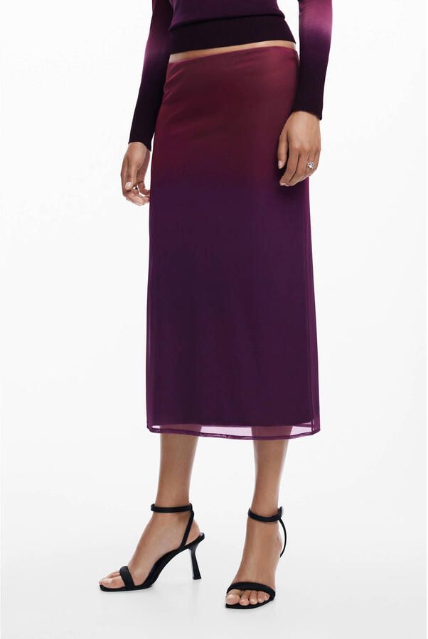 Desigual midi rok rood