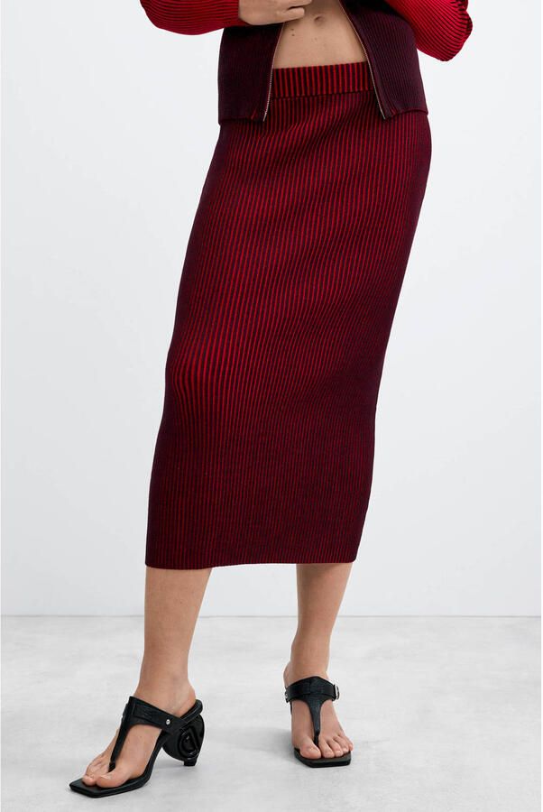 Desigual midi rok rood