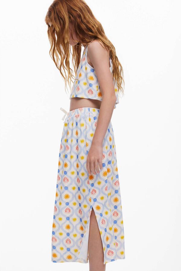 Desigual midi rok wit - Foto 3