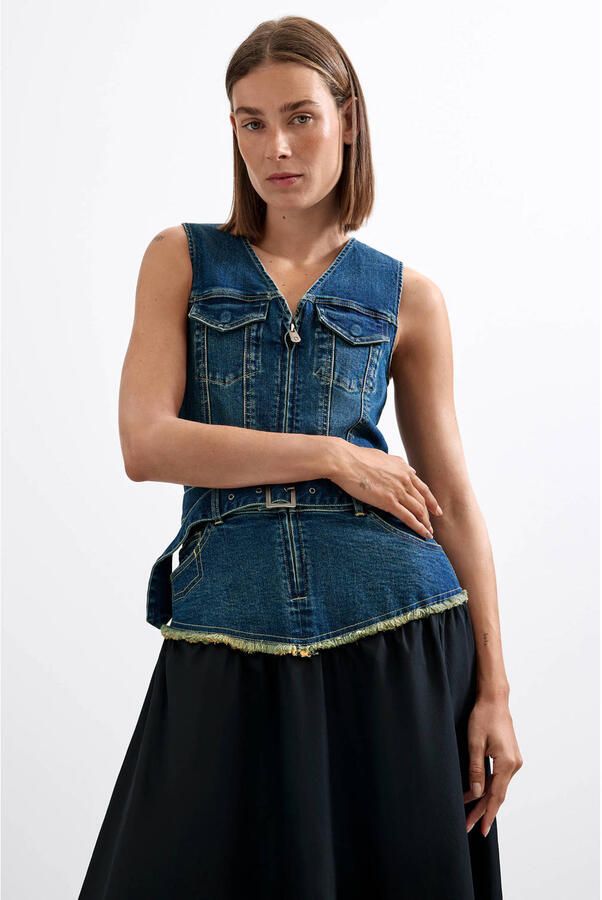 Desigual midi spijkerjurk mediumblauw