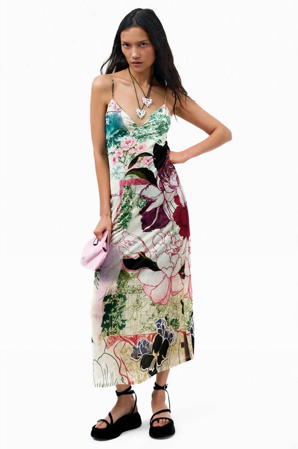 Desigual midi zomerjurk met print meerkleurig