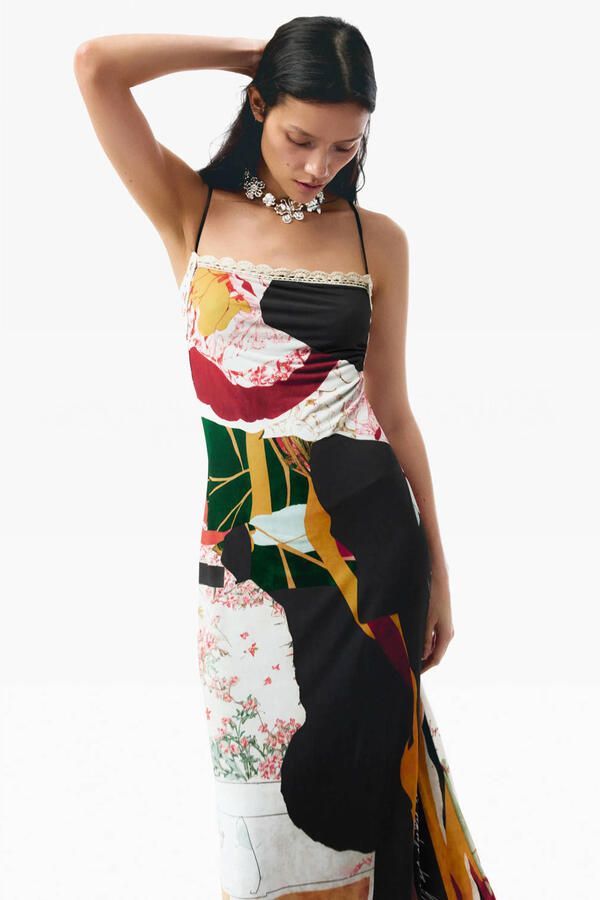 Desigual midi zomerjurk met print meerkleurig