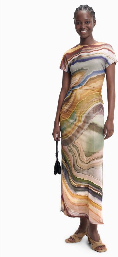 Desigual midi zomerjurk met print meerkleurig
