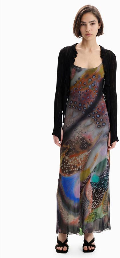 Desigual midi zomerjurk met print meerkleurig - Foto 2