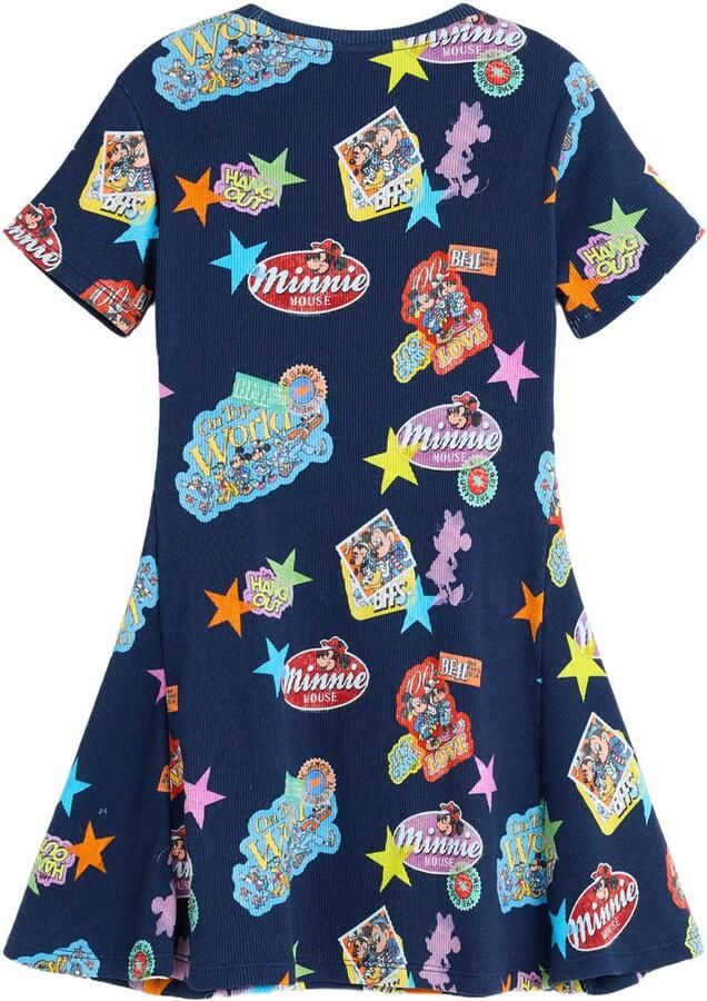 Desigual Minnie Mouse midi T-shirtjurk met print donkerblauw - Foto 2