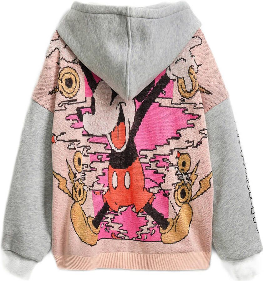 Desigual Minnie Mouse sweatvest grijs melange