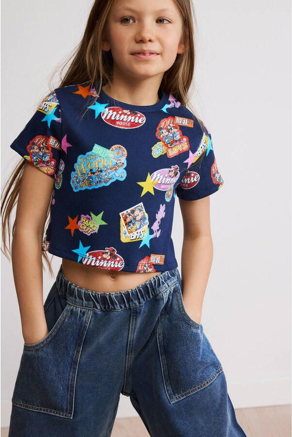 Desigual Minnie Mouse T-shirt met print donkerblauw
