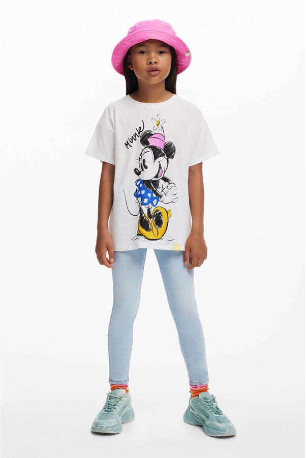 Desigual Minnie Mouse T-shirt wit met glitter - Foto 2