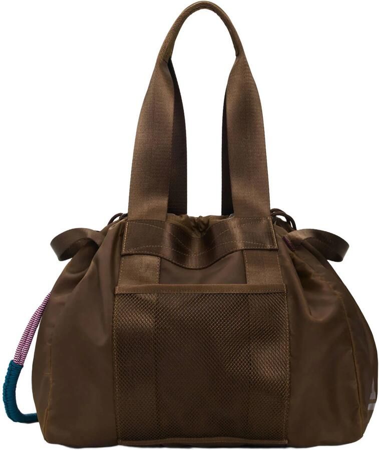 Desigual nylon shopper donkerbruin