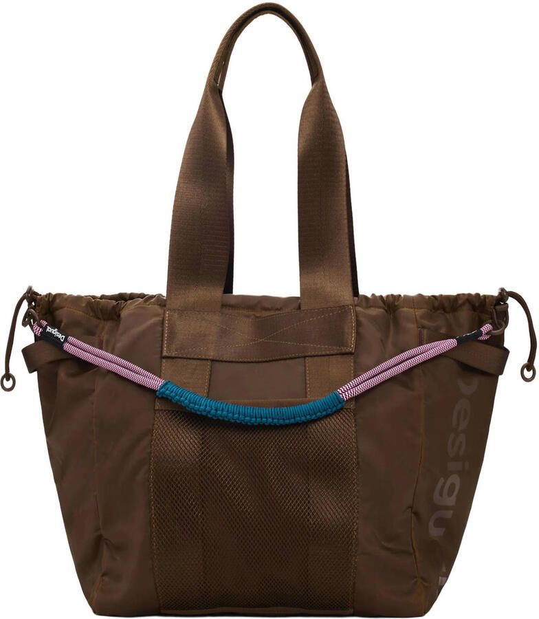 Desigual nylon shopper donkerbruin - Foto 2