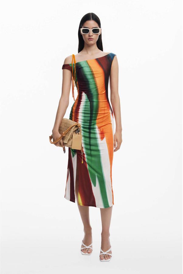 Desigual Lange Jurk VEST_PAINT_LACROIX 26SWVK17
