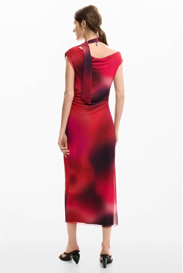 Desigual off shoulder jurk rood - Foto 2