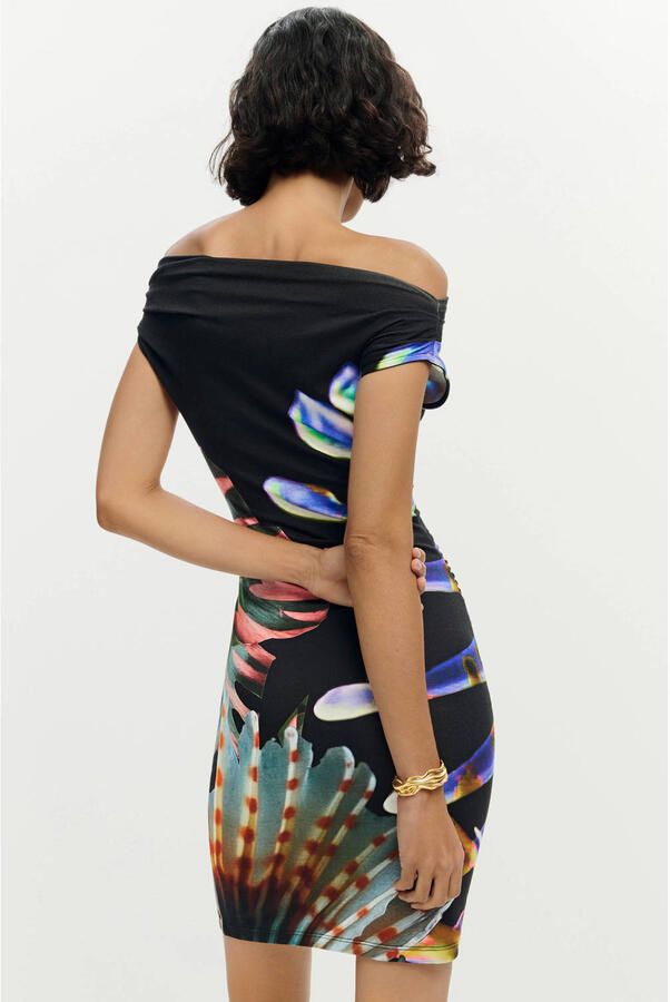 Desigual off shoulder jurk zwart - Foto 2