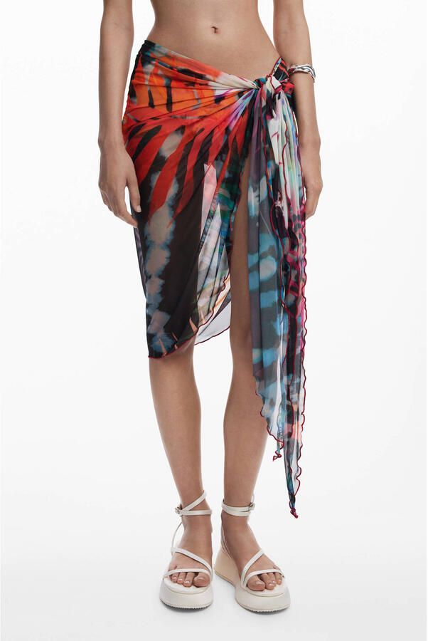 Desigual pareo donkerblauw multi