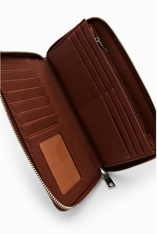 Desigual Bruine Ritsportemonnee Stijlvol en Functioneel Brown Dames - Foto 2
