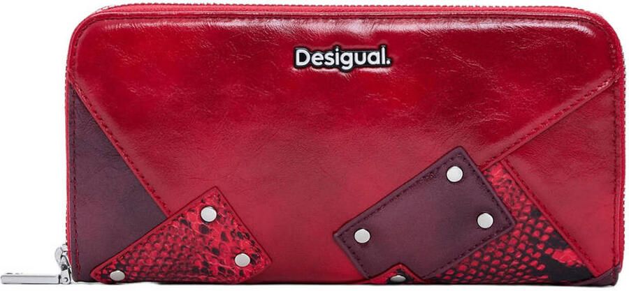 Desigual portemonnee met slangenprint rood
