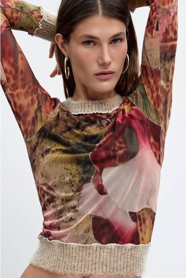 Desigual pullover met print meerkleurig - Foto 2