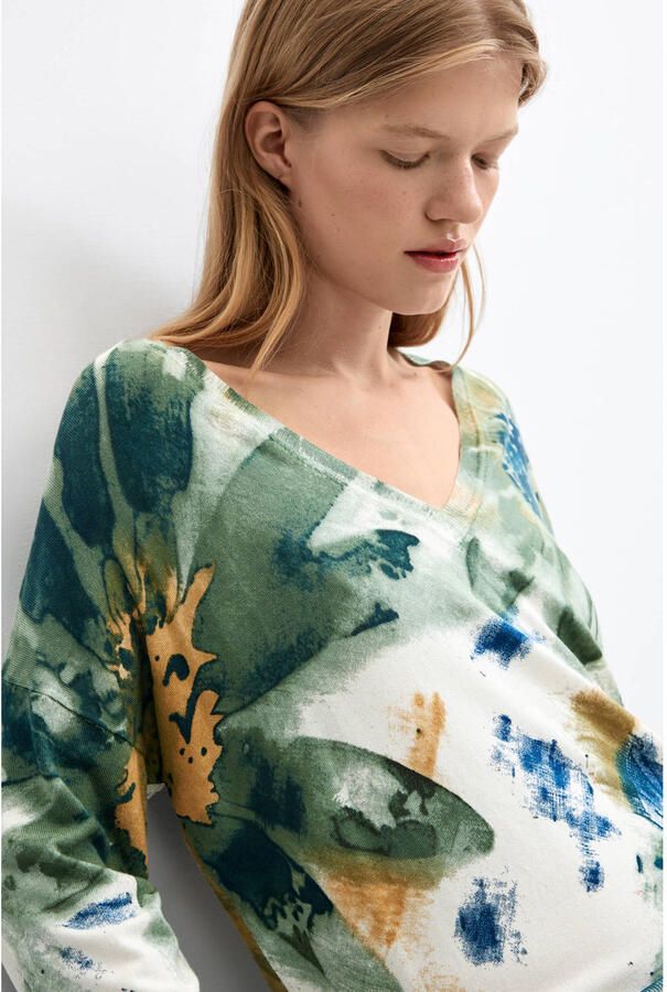 Desigual pullover met print wit - Foto 2