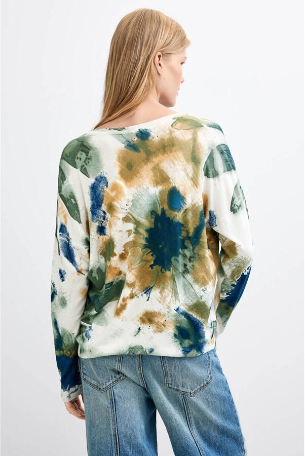 Desigual pullover met print wit - Foto 3