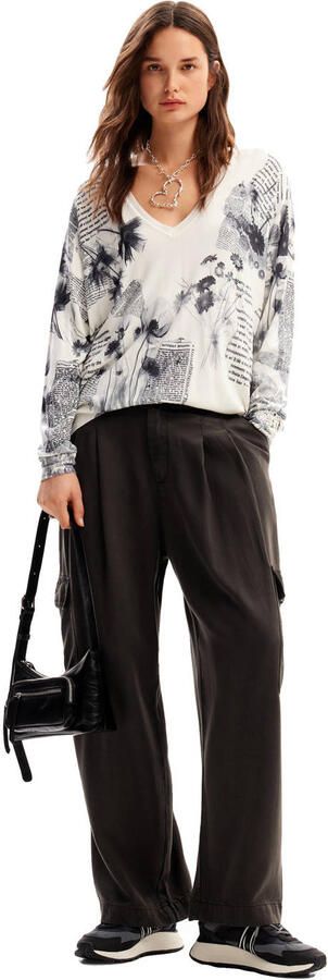 Desigual Dames Gebreide Collectie voor Herfst Winter White Dames