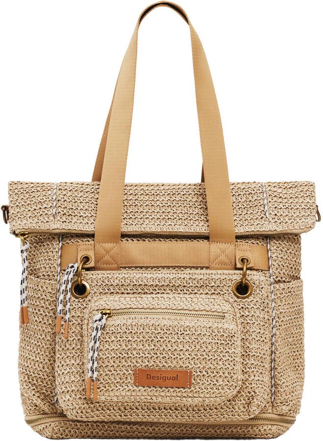 Desigual raffia rugzak naturel