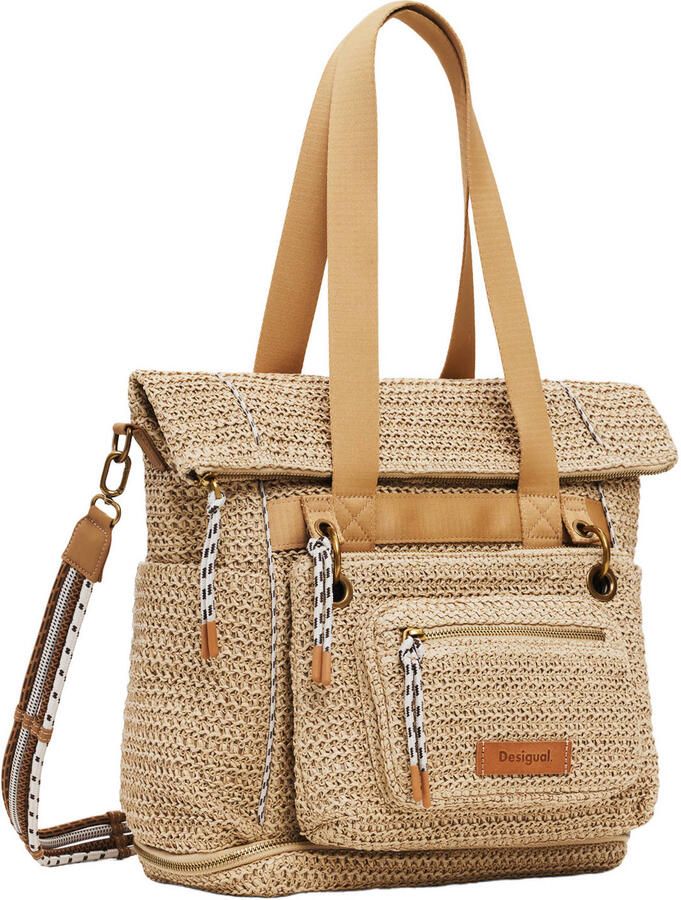 Desigual raffia rugzak naturel - Foto 2
