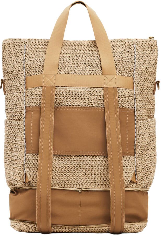 Desigual raffia rugzak naturel - Foto 3
