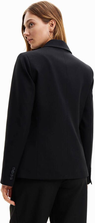 Desigual Blauwe Button-Front Blazer met Zakken Blue Dames - Foto 2