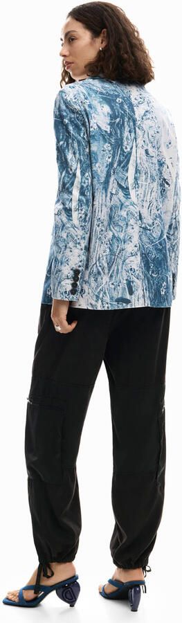 Desigual regular blazer blauw - Foto 3