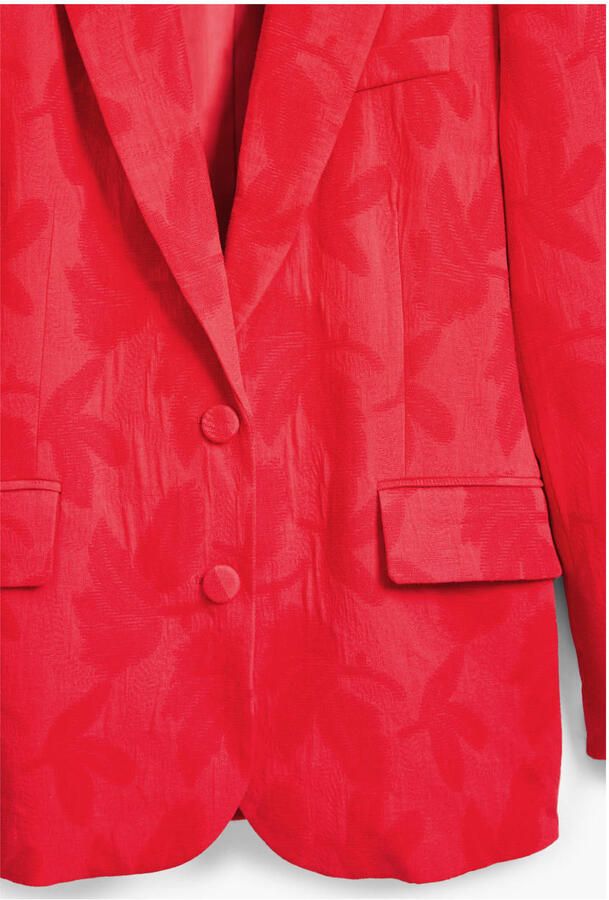 Desigual Rode Geknoopte Blazer Lente Zomer Vrouwen Red Dames