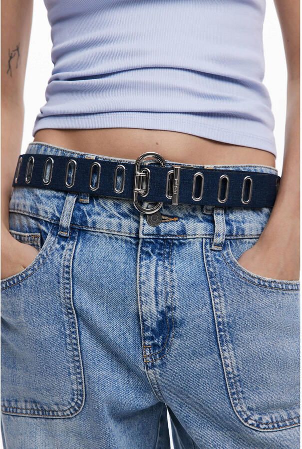 Desigual reversible denim riem blauw - Foto 2