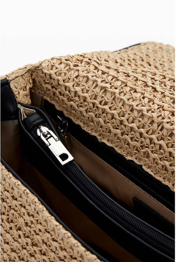 Desigual Raffia rugzak met meerdere compartimenten Beige Dames