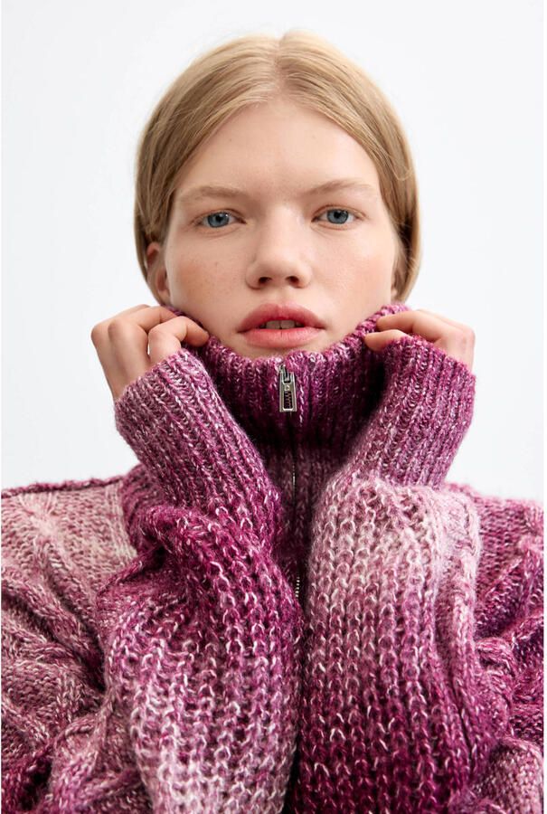 Desigual schipperstrui met wol roze - Foto 2