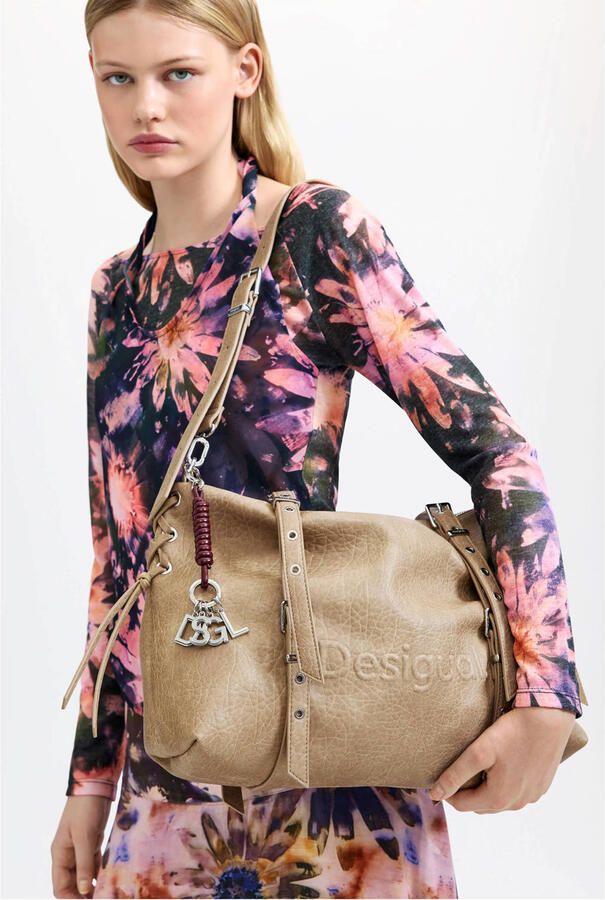 Desigual schoudertas beige